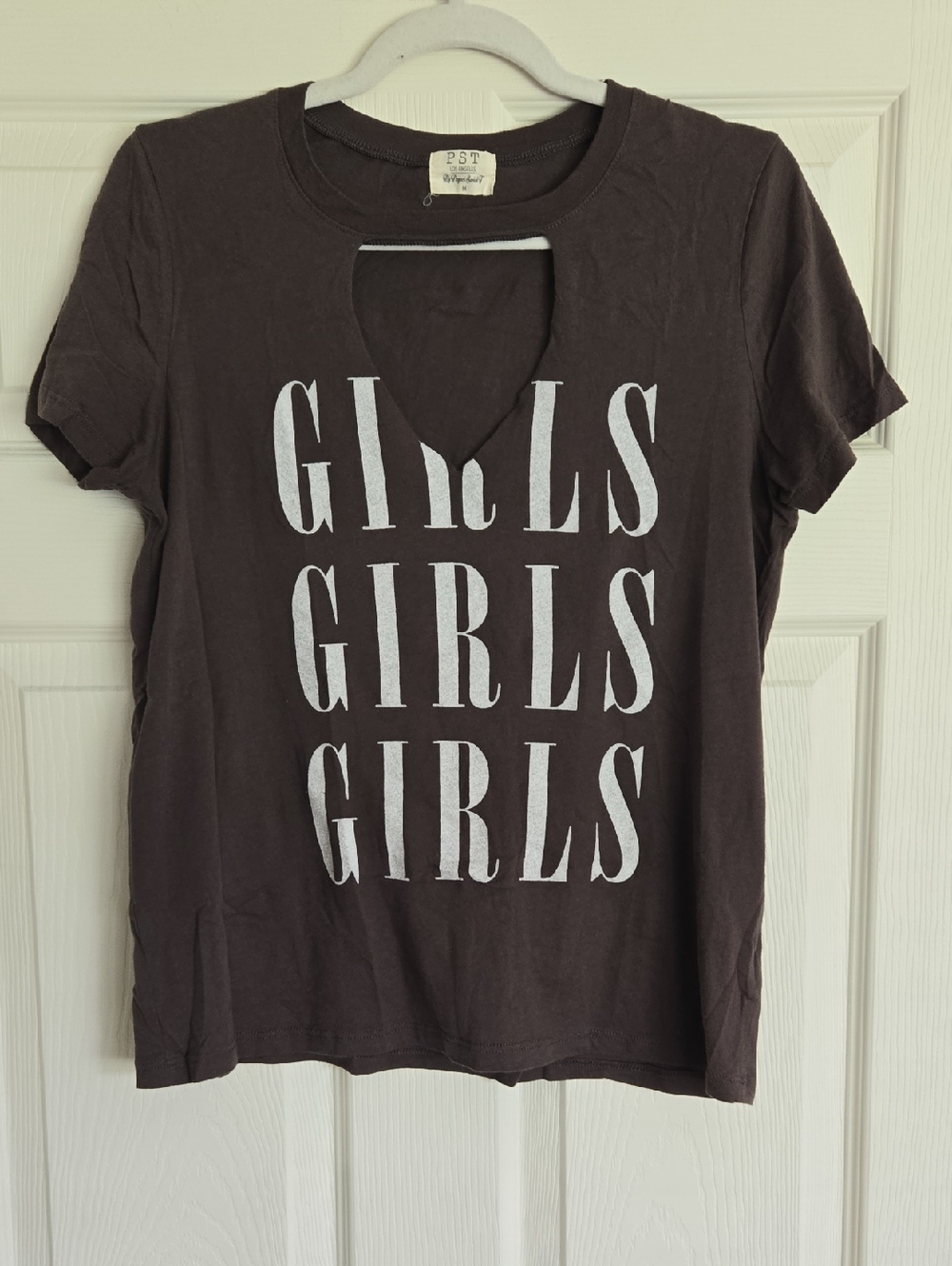 Motley Crur GIRLS Girls Girls Graphic Cutout Neck Tee - Medium